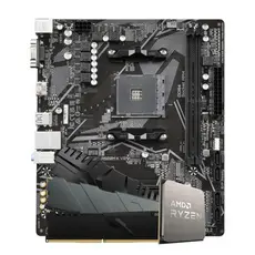 Kit Upgrade, AMD Ryzen 5 5600GT, Placa Mãe Chipset A520, 16GB DDR4, Cooler