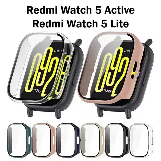 FE Crepúsculo Case ou película protetora Para Redmi Watch 5/6 Active/Lite Hard PC Case Capa Protetora De Tel