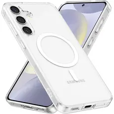 Capa Capinha Magnética Para Galaxy S24 Normal E Outros, Case Transparente Com Carregamento Por Indução