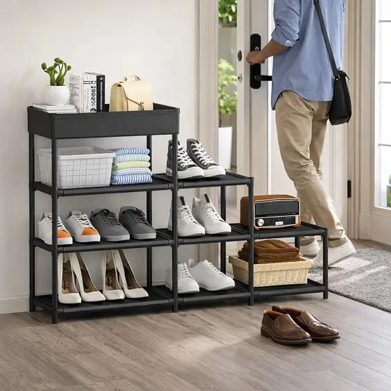 Estante Rack Prateleira Guarda Organiza Sapato Tênis Sadandalia Calçados Caixa Jarro Suporte Móvel