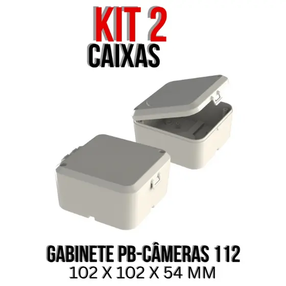 Kit 2 Caixa Plástica Gabinete Pb-Câmeras 112 Para Câmeras De Segurança 5014-K2