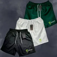 Kit 3 Bermudas Short Mauricinho Masculino MONSTER, Ideal Para Treino, Academia, Corrida