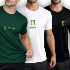 Kit 3 Camisas Masculinas da MIX MONSTER Torcedor Camiseta Futebol Treino Academia Confortável