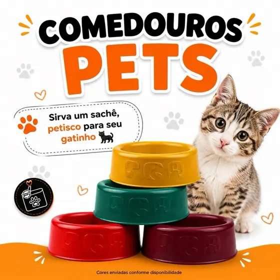 Comedouros Para Pets Com 10 Unidades Sortidos 150ml