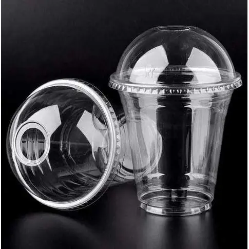 Copo Crystal Com Tampa Bolha Para Milk Shake 350ml Com 50 Unidades