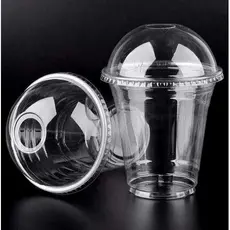 Copo Crystal Com Tampa Bolha Para Milk Shake 350ml Com 50 Unidades