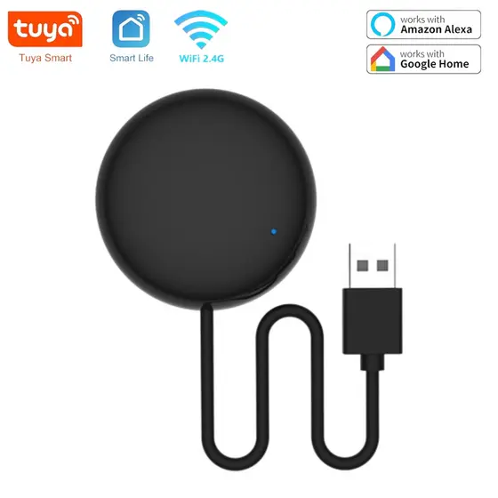Smart Controle Inteligente Infravermelho IR WiFi Alexa e Google Preto