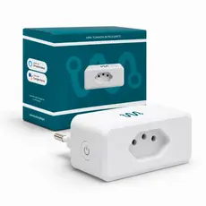 Adaptador Soquete Tomada Inteligente Smart Plug Wi-Fi 16A Bivolt Alexa Tuya Medidor Consumo