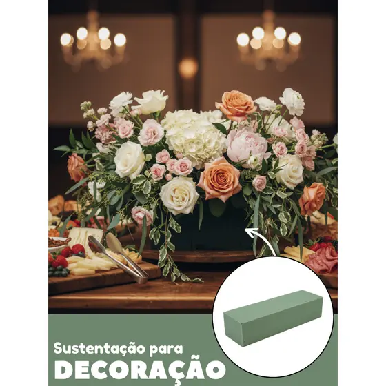 Espuma Floral Florais Flores Caixa 24 Uni E Plantas Tijolo Esponja Arranjos Peças Decoração Fenólic