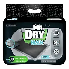 Tapete Higiênico Mr Dry Black 80x60 Super Absorvente 5 Camadas Anti Odor Antivazamento Cachorro