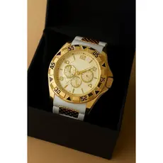 Relógio Masculino Dourado Elegante Pulseira Preta Estilo Social