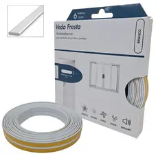 Fita Borracha Vedação Adesiva Fresta Proteção Porta Janela Epdm 6m