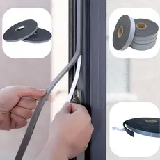 Espuma Fita PVC Vedação Adesiva Fresta Porta Janela Isolador Acústico Anti-impacto Antirruído