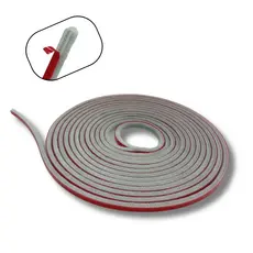 Fita Veda Fresta 5x7mm 10 Metros Escova Porta Janela Vedação Adesiva Lisa Autocolante