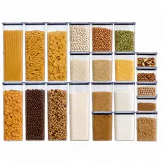 Kit PREMIUM 22 potes herméticos acrílicos QUALYPLAS organização