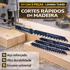 Lamina Serra Tico Tico Madeira T144D HCS Speed Wood Jogo 5 Lâminas Aço Reforçado Profissonal