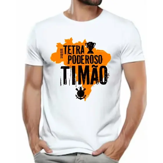 Camiseta masculina TETRA PODEROSO TIMÃO blusa camisa promoção