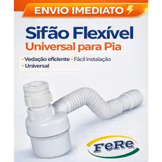 Sifão Sanfonado Flexivel COPO Universal | Fere Pia Tanque Lavatório Banheiro instalacao rapida