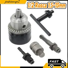 Kit 1/2 Rosca 1,5-13mm  Mandril Chave+ Adaptador De Impacto
