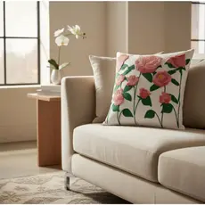 Capas de Almofada 45 x 45 cm | Fronhas - Bordado, Decorativo para Sofá e Cama Bordado Floral