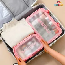 3pç Bolsa Organizadora Mala de Viagem Necessaire Maquiagem A Prova D'Água Multiuso