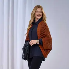 KIMONO CAPA TRICOT LUXO CASACO CROCHE CARDIGAN INVERNO FEMININO RENDADO  MODA INSTAGRAM ELEGANTE PREMIUM  PLUS SIZE