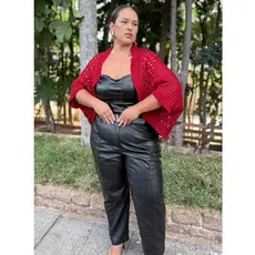 KIMONO CAPA PLUS SIZE LUXO TRICOT CASACO CROCHE CARDIGAN INVERNO FEMININO RENDADO  MODA INSTAGRAM ELEGANTE PREMIUM
