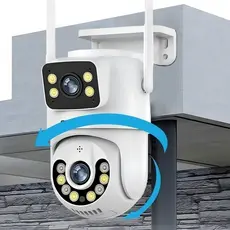 Câmera De Segurança a Prova de água Lente Dupla APP YOOSEE IP66 Camera IP WiFi 360