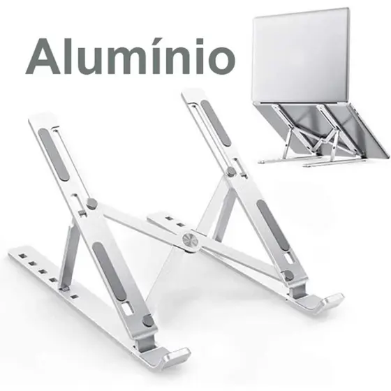 Laptop Suporte Base Notebook Tablet Alumínio Dobrável Portátil