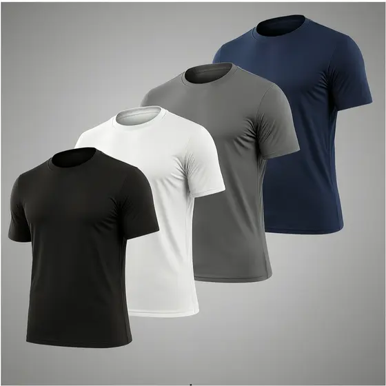 Kit 4 Camisetas Masculina Dry Fit UV+50 Corrida - Academia - Esportes - Exercícios Kit Dry Fit Camisa Treino
