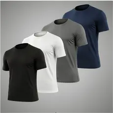 Kit 4 Camisetas Masculina Dry Fit UV+50 Corrida - Academia - Esportes - Exercícios Kit Dry Fit Camisa Treino