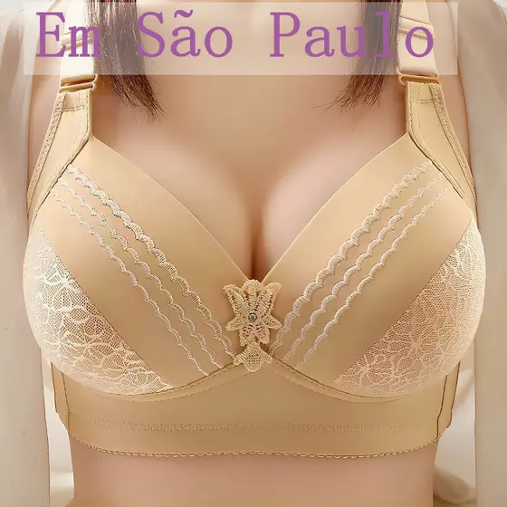 Sutiã Roupa Íntima Feminina Não Magnética Sem Fio Push up E Anti-Flacidez Peito Segurando Beleza Voltar Sutiã Feminino