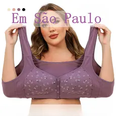 48-58 Tamanho Novo Copo De Estilo Superdimensionado Fivela Frontal De Meia-Idade E Roupa Íntima Feminina Idosa Com