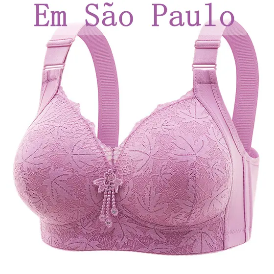 Sutiãs Com Bojo Renda Plus Size Renda push-up sem fio