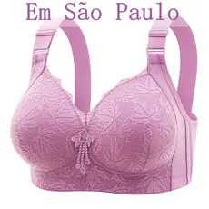 Sutiãs Com Bojo Renda Plus Size Renda push-up sem fio
