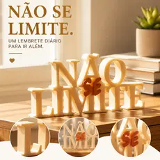 Enfeite Motivacional Não Se Limite Decorativo Ideal para Quarto Escritório Mesa Estante