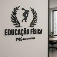 Placa Decorativa “Educação Física” em MDF Corte a Laser – 60×50 cm