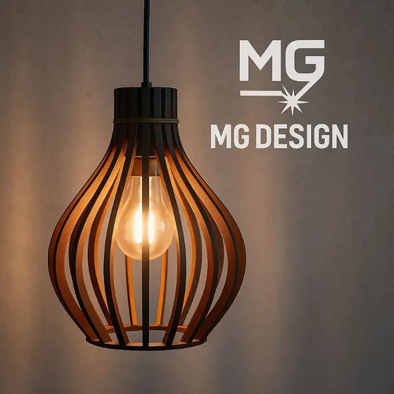 Luminária Arandela Gota Decorativa em MDF para Pendente ou Parede – Corte a Laser – Artesanal