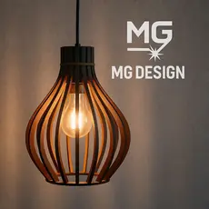 Luminária Arandela Gota Decorativa em MDF para Pendente ou Parede – Corte a Laser – Artesanal