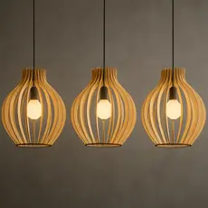 Kit 3 Luminária Arandela Gota Grande 38cmx45cm - Pendente Decoração Moderna Ambientes Grandes