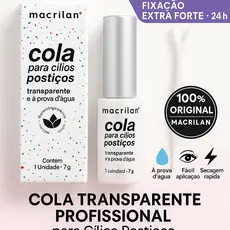 Cola para Cílios Transparente Macrilan – Fixação Forte e Secagem Rápida