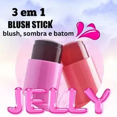 Jelly Blush Stick Bastão gelatina p/ Lábios e Bochechas  3 em 1 Belle Angel – Efeito Natural e Iluminado!