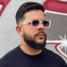 Óculos De Sol Masculino Estilo Retro Quadrado | Proteção UV400 | lente degradê