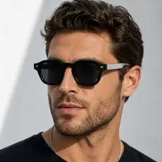 Óculos de Sol Masculino Quadrado Preto com Proteção UV400 – Estilo, Conforto e Qualidade!