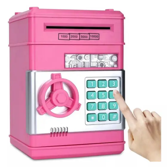 Cofre Digital Eletrônico com Puxador Automático para Notas e Moedas
