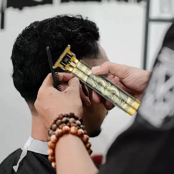 Máquina De Cortar Cabelo Para Barba Masculina Designer Elétrico Profissional Premium JEHNNY