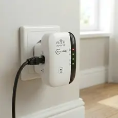 Repetidor Wi-Fi 300Mbps 2.4GHz Com WPS Porta LAN Extensor Amplificador De Sinal Wireless Bivolt