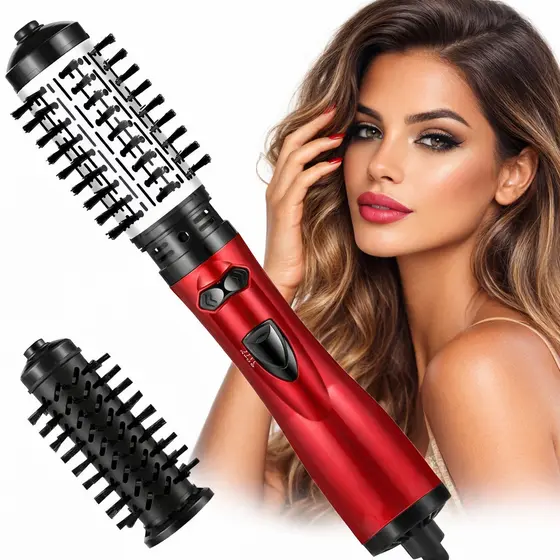Secador de cabelo 3 em 1 com pente modelador - Seca, alisa, modela e dá volume 110V