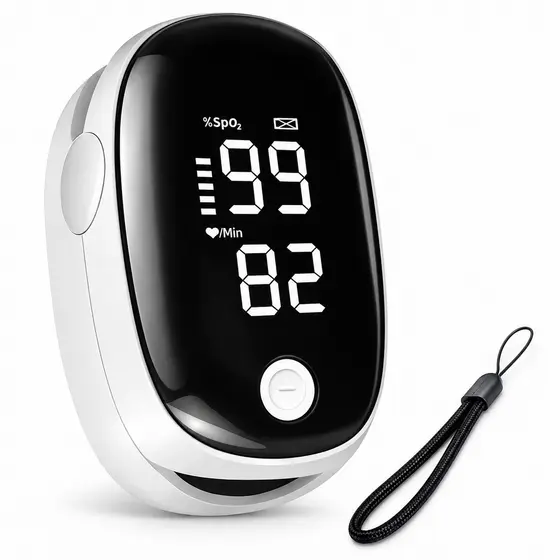 Oxímetro Digital de Dedo com Display LED Confortável Portátil e Fácil de Usar