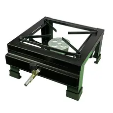 Fogão Industrial de Mesa Camping 1 Boca Alta Pressão Fogareiro para Caminhoneiro + Mangueira com Registro